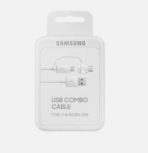 CAVO DATI/CARICA PER SMARTPHONE USB- MICRO USB/TYPE-C 1.5MT SAMSUNG EP-DG930DWEGWW WHITE