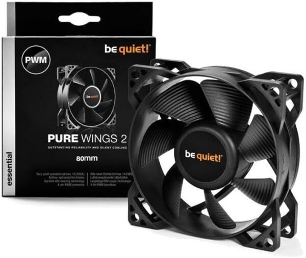 VENTOLA CASE BE QUIET BL037 PURE WINGS 2 PWM 80MM
