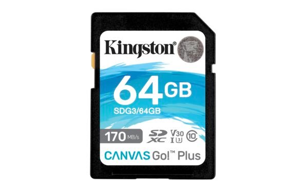 MEMORY CARD SECURE DIGITAL 64GB KINGSTON CLASSE 10 SDG3/64GB