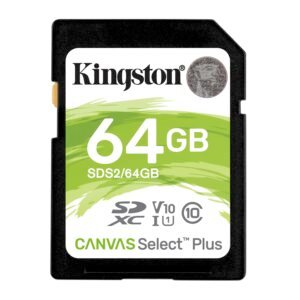 MEMORY CARD SECURE DIGITAL 64GB KINGSTON CLASSE 10 SELECT PLUS SDS2/64GB