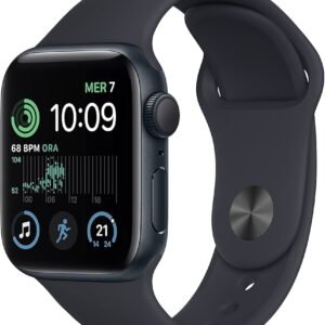 SMARTWATCH APPLE WATCH SE 2 40MM GPS ALLUMINIO MEZZANOTTE CON CINTURINO SPORT MEZZANOTTE M/L MXE93LL/A