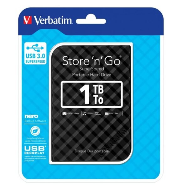 HARD DISK ESTERNO 2,5 USB 3.0 1TB VERBATIM 53194